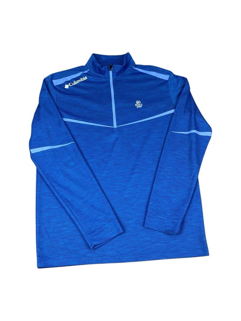 Columbia Golf Men’s 1/4 Zip Pullover Blue, Bear’s Paw, Size Medium